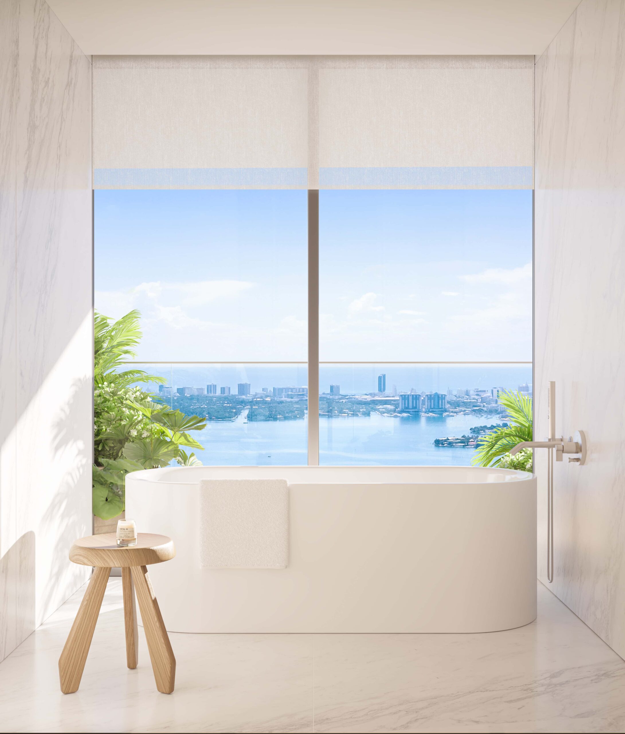 Bathrub with sea panoramic view